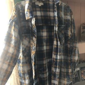 Grungy plaid button up